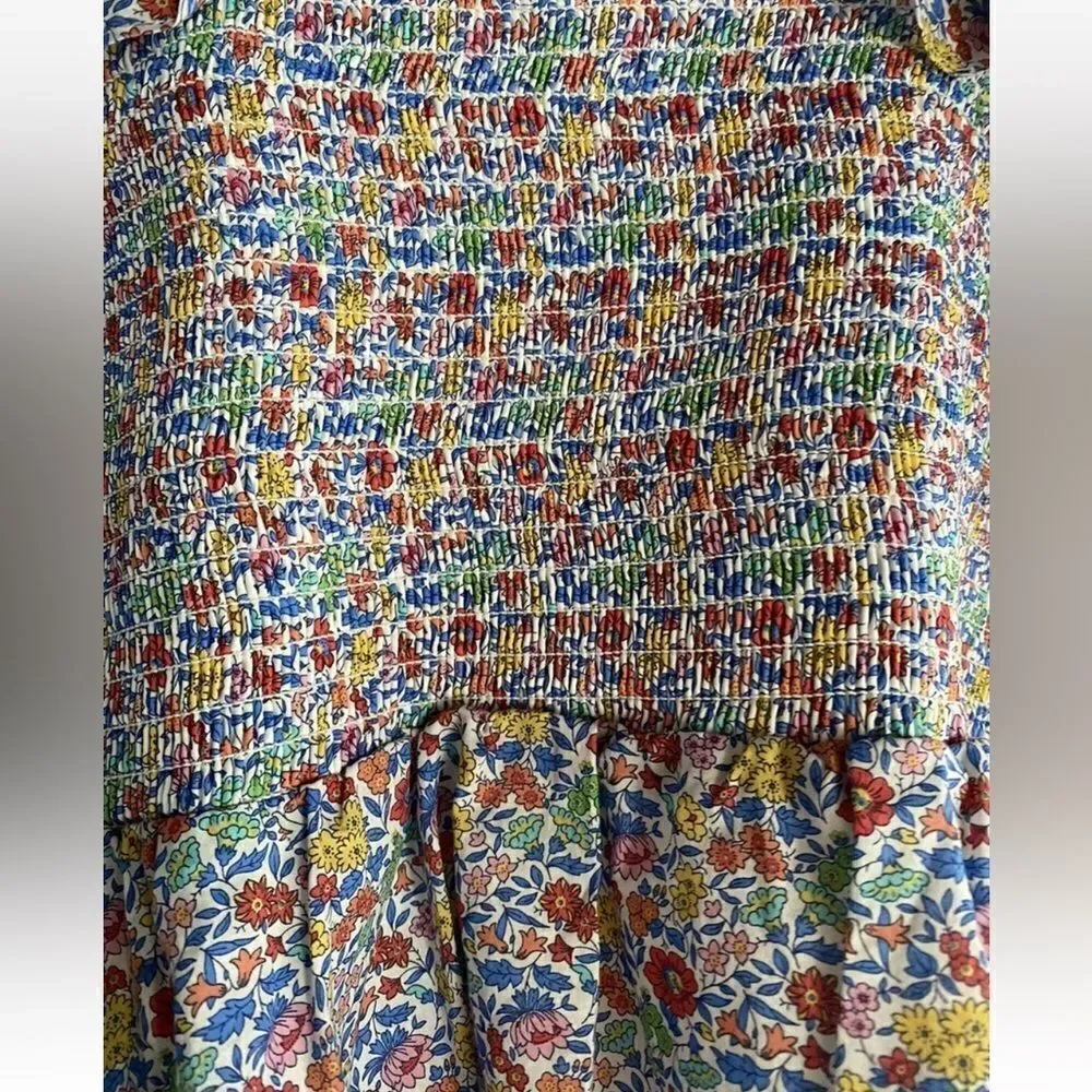 J crew floral print tank top size XL